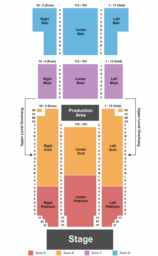 Bergen Performing Arts Center The Reunion Tour Seating Chart